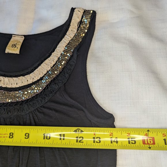 Ginger G Black Tank Top Size Small - Picture 3 of 6